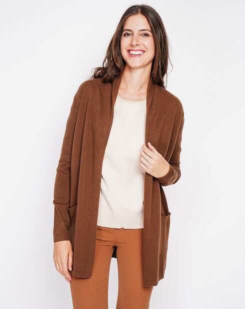 Cardigan Inès marron