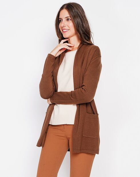 Cardigan Inès marron
