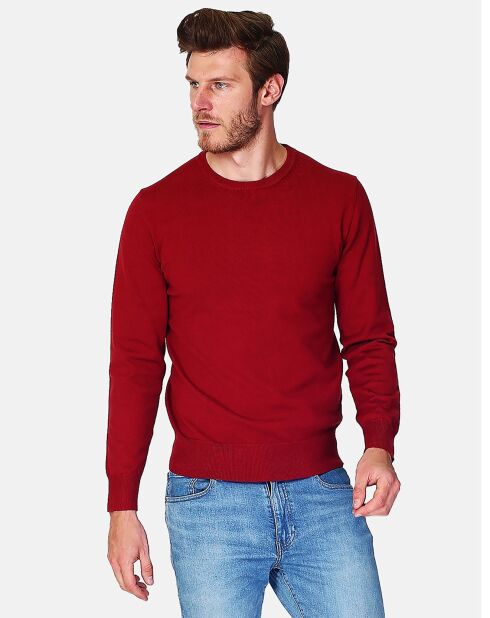 Pull en Cachemire & Soie Marc bordeaux