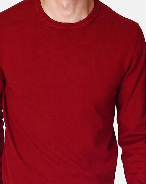 Pull en Cachemire & Soie Marc bordeaux