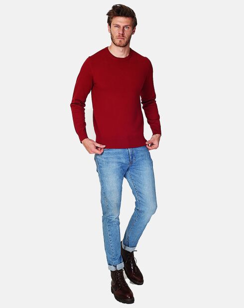 Pull en Cachemire & Soie Marc bordeaux