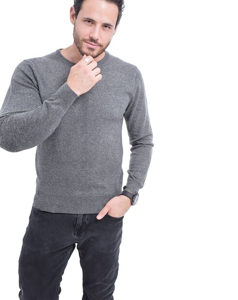 Pull en Cachemire & Soie Marc loup