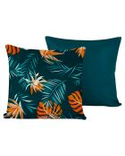 2 Housses de coussin en Satin de Coton Collection Colas deep petrol