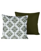 2 Housses de coussin en Satin de Coton Collection Colas winter moss