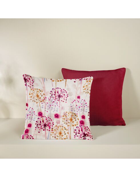 2 Housses de coussin en Satin de Coton Collection Colas rouges