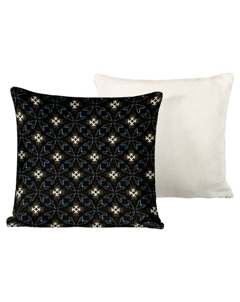 2 Housses de coussin en Satin de Coton Collection Colas jet black