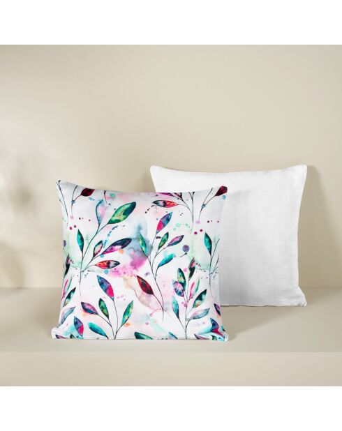 2 Housses de coussin en Satin de Coton Collection Colas white paws