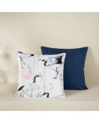 2 Housses de coussin en Satin de Coton Collection Colas majolica blue