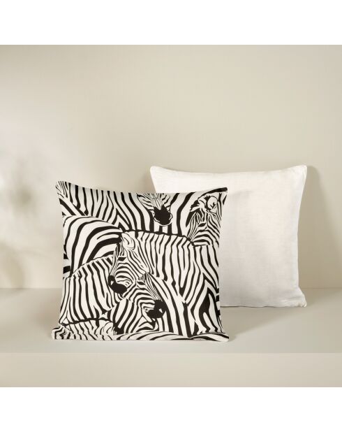 2 Housses de coussin en Satin de Coton Collection Colas eggshell