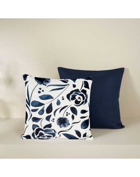 2 Housses de coussin en Satin de Coton Collection Colas mood indigo