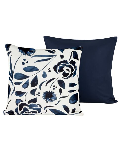 2 Housses de coussin en Satin de Coton Collection Colas mood indigo