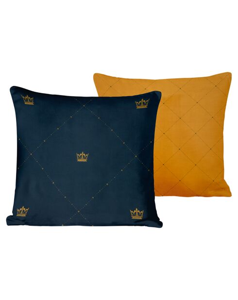 2 Housses de coussin en Satin de Coton Collection Colas mood indigo