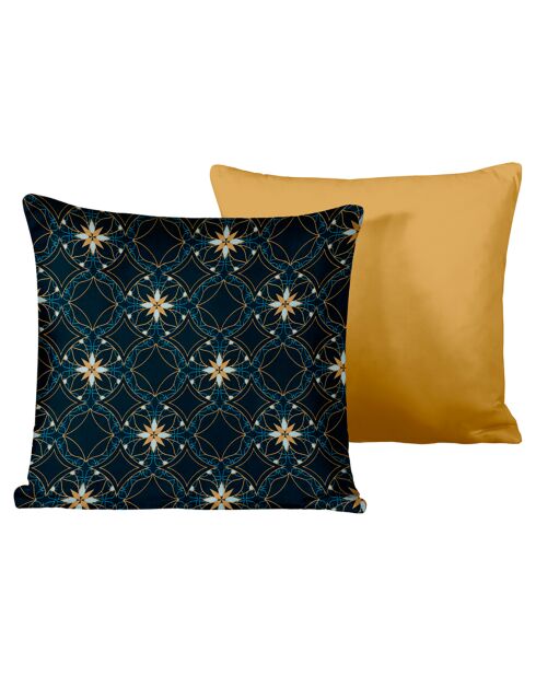 2 Housses de coussin en Satin de Coton Collection Colas blue wing teal