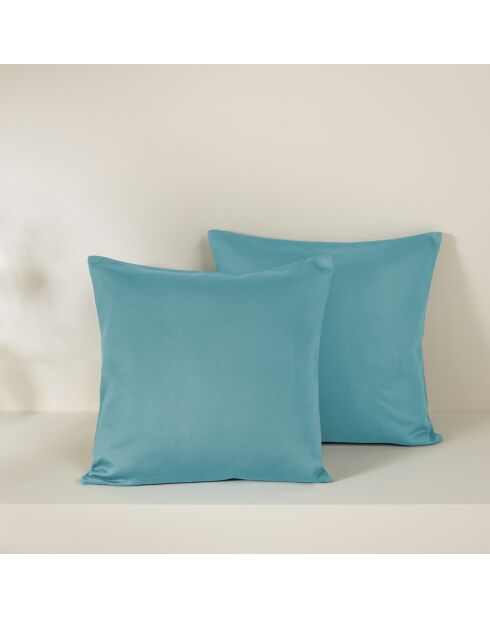 2 Housses de coussin en Satin de Coton Collection Olivia arctic