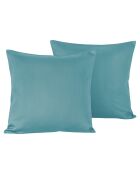 2 Housses de coussin en Satin de Coton Collection Olivia arctic