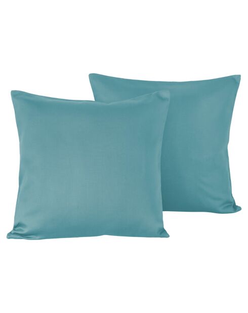 2 Housses de coussin en Satin de Coton Collection Olivia arctic