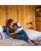 Petit coussin d'intérieur Hendaye bleu - 30x50 cm