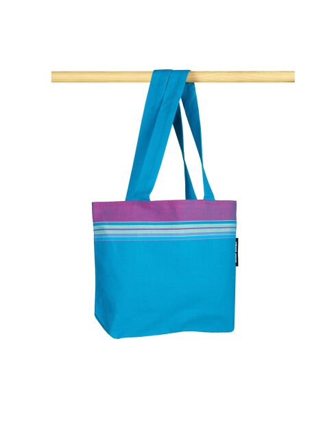 Petit sac de plage Santorin bleu - 28x38x10 cm