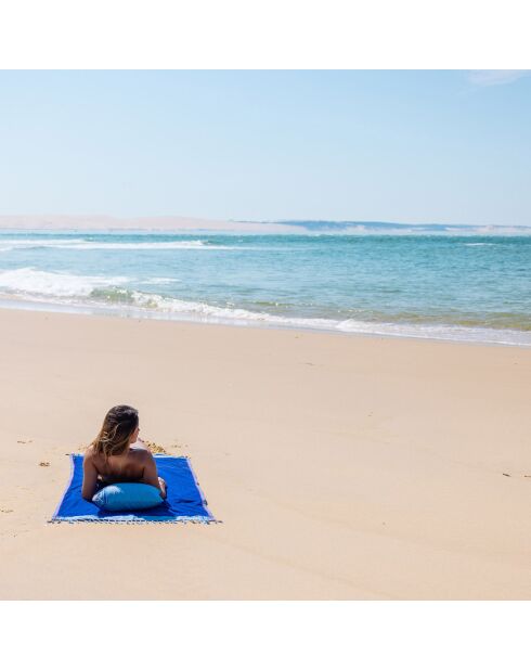 Coussin de plage Mykonos bleu - 26x40 cm