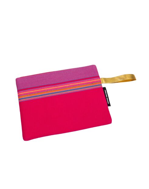 Pochette de plage Grenadines fushia - 28x21 cm