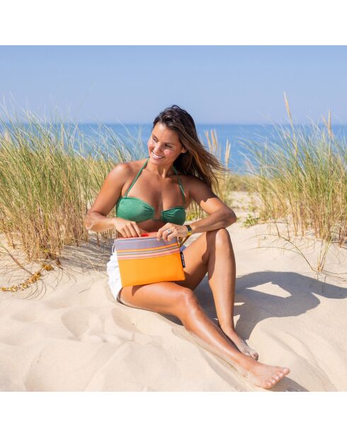 Pochette de plage Hawaï orange - 28x21 cm