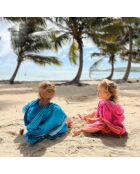 Poncho plage enfant Cap Ferret turquoise