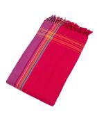 Kikoy-serviette Grenadines fushia - 165x95 cm