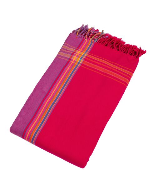 Kikoy-serviette Grenadines fushia - 165x95 cm