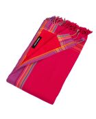 Kikoy-serviette Grenadines fushia - 165x95 cm