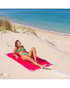 Kikoy-serviette Grenadines fushia - 165x95 cm