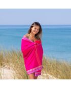 Kikoy-serviette Grenadines fushia - 165x95 cm