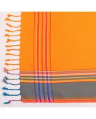 Kikoi pareo Hawaï orange - 165x100 cm