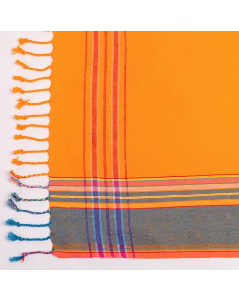 Kikoi pareo Hawaï orange - 165x100 cm