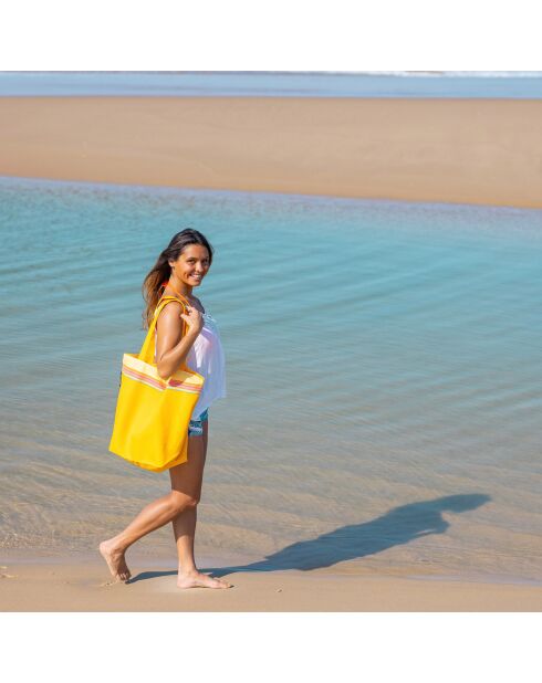 Sac de plage Majorque jaune - 44x54x22 cm