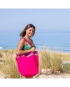 Sac de plage Grenadines fushia - 44x54x22 cm