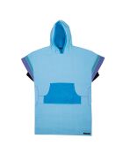 Poncho plage adulte Tiwi bleu - 105x68 cm