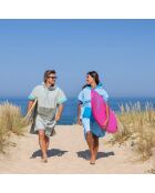 Poncho plage adulte Tiwi bleu - 105x68 cm