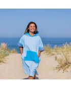 Poncho plage adulte Tiwi bleu - 105x68 cm