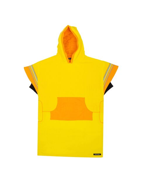 Poncho plage adulte Barthélémy jaune - 105x68 cm