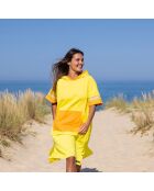 Poncho da spiaggia per adulti giallo Barthélémy - 105x68 cm