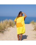 Poncho da spiaggia per adulti giallo Barthélémy - 105x68 cm