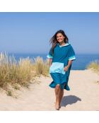 Poncho da spiaggia per adulti verde Cuba - 105x68 cm