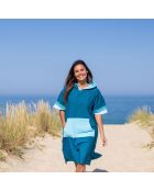 Poncho da spiaggia per adulti verde Cuba - 105x68 cm