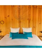 Edredon Coton & Velours Maurice vert - 200x97 cm