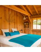 Edredon Coton & Velours Maurice vert - 200x97 cm