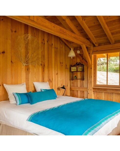 Edredon Coton & Velours Maurice vert - 200x97 cm