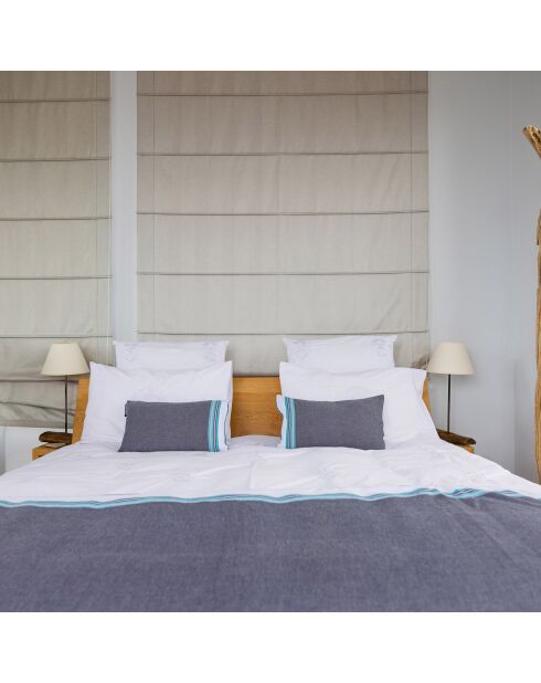 Edredon Coton & Velours Diamant gris - 200x97 cm