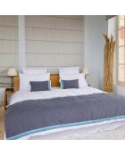 Edredon Coton & Velours Diamant gris - 200x97 cm