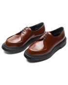 Derbies en Cuir de Veau marron