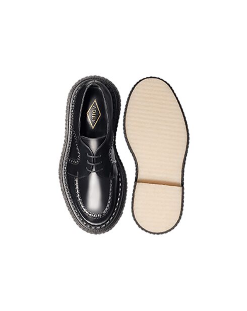 Derbies à Lacets en Cuir de Veau noires